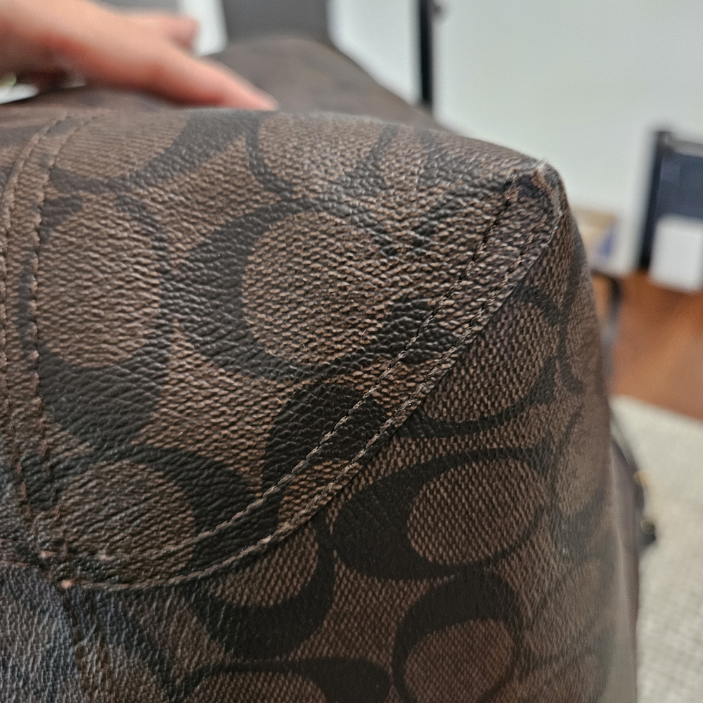 Coach Signature Canvas Tote Bag in Brown - Picture 10 of 16
